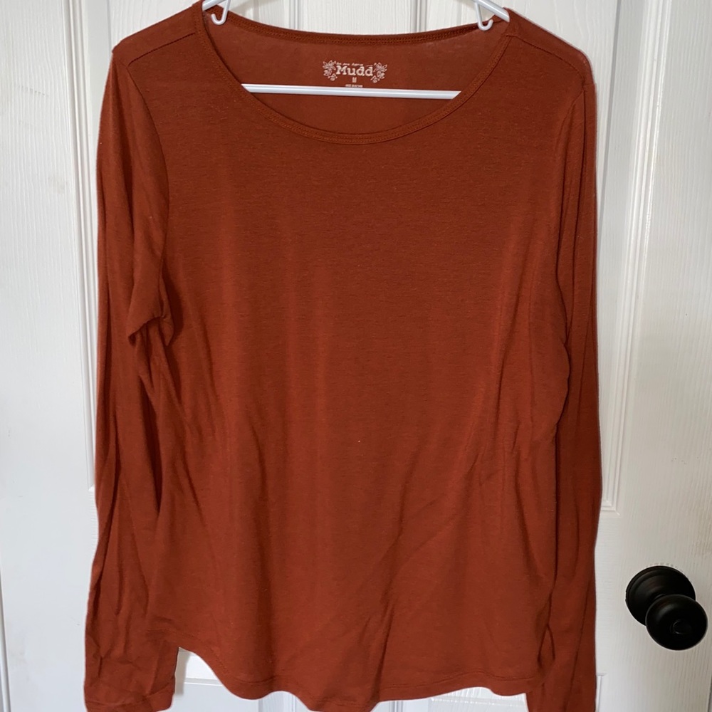 Burnt orange long sleeve shirt